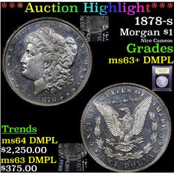 ***Auction Highlight*** 1878-s Morgan Dollar $1 Graded Select Unc+ DMPL By USCG (fc)
