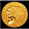 Image 2 : ***Auction Highlight*** 1911-p Gold Indian Quarter Eagle $2 1/2 Graded Select Unc By USCG (fc)