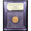 Image 4 : ***Auction Highlight*** 1911-p Gold Indian Quarter Eagle $2 1/2 Graded Select Unc By USCG (fc)