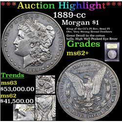 ***Auction Highlight*** 1889-cc Morgan Dollar $1 Graded Select Unc BY USCG (fc)