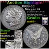 Image 1 : ***Auction Highlight*** 1889-cc Morgan Dollar $1 Graded Select Unc BY USCG (fc)