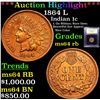 Image 1 : ***Auction Highlight*** 1864 L Indian Cent 1c Graded Choice Unc RB By USCG (fc)