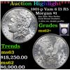 Image 1 : ***Auction Highlight*** 1901-p Vam 6 I3 R5 Morgan Dollar $1 Graded Select Unc By USCG (fc)