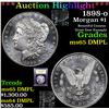 Image 1 : ***Auction Highlight*** 1898-o Morgan Dollar $1 Graded GEM Unc DMPL By USCG (fc)