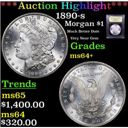 ***Auction Highlight*** 1890-s Morgan Dollar $1 Graded Choice+ Unc By USCG (fc)