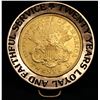 Image 3 : ***Auction Highlight*** Solid Gold 20 Years of Service 1876-s $20 Gold Eagle w/ Solid Gold Bezel, we