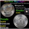 Image 1 : ***Auction Highlight*** 1882-cc Rainbow Toned Vam 3B R5 Morgan Dollar $1 Grades Select Unc (fc)
