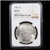 Image 2 : NGC 1887-p Morgan Dollar $1 Graded ms63 By NGC