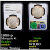 Image 1 : NGC 1889-p Morgan Dollar $1 Graded ms63+ By NGC