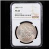Image 2 : NGC 1885-o Morgan Dollar $1 Graded ms63 By NGC