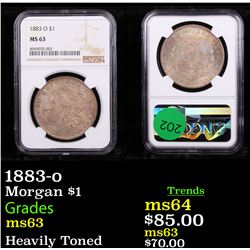 NGC 1883-o Morgan Dollar $1 Graded ms63 By NGC