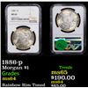 Image 1 : NGC 1886-p Morgan Dollar $1 Graded ms64 By NGC