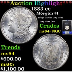 NGC 1883-cc Morgan Dollar $1 Graded ms64+ By NGC