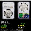 Image 1 : NGC 1885-o Morgan Dollar $1 Graded ms63 By NGC