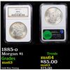 Image 1 : NGC 1885-o Morgan Dollar $1 Graded ms63 By NGC
