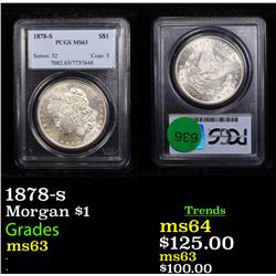 PCGS 1878-s Morgan Dollar $1 Graded ms63 By PCGS