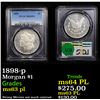 Image 1 : PCGS 1898-p Morgan Dollar $1 Graded ms63 pl By PCGS