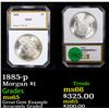 Image 1 : 1885-p Morgan Dollar $1 Graded By PCI