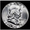 Image 2 : 1955-p Franklin Half Dollar 50c Grades Select Unc+ FBL