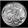 Image 2 : 1942-p Walking Liberty Half Dollar 50c Grades Choice+ Unc