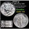 Image 1 : 1942-p Mercury Dime 10c Grades Select Unc+ FSB