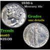 Image 1 : 1936-s Mercury Dime 10c Grades Unc Details
