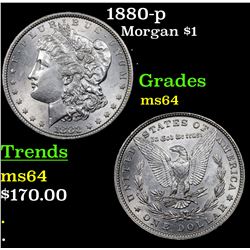1880-p Morgan Dollar $1 Grades Choice Unc