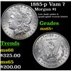 Image 1 : 1885-p Vam 7  Morgan Dollar $1 Grades GEM+ Unc