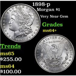 1898-p Morgan Dollar $1 Grades Choice+ Unc