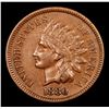 Image 2 : 1880 Indian Cent 1c Grades xf+