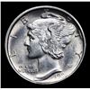 Image 2 : 1920-d Mercury Dime 10c Grades Choice Unc