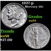 Image 1 : 1927-p Mercury Dime 10c Grades Select AU