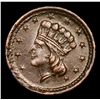 Image 2 : (1864) Princess Head Liberty Civil War Token 1c Grades Choice AU