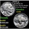 Image 1 : 1935-p Buffalo Nickel 5c Grades GEM+ Unc