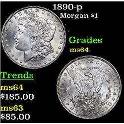 1890-p Morgan Dollar $1 Grades Choice Unc
