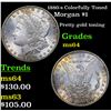 Image 1 : 1880-s Colorfully Toned Morgan Dollar $1 Grades Choice Unc