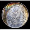 Image 3 : 1884-o Rainbow Toned Morgan Dollar $1 Grades Choice+ Unc