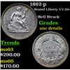 Image 1 : 1862-p Seated Liberty Half Dime 1/2 10c Grades Unc Details