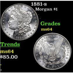 1881-s Morgan Dollar $1 Grades Choice Unc