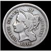 Image 2 : 1876 Three Cent Copper Nickel 3cn Grades vf, very fine