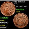 Image 1 : 1863 Indian Civil War Token 1c Grades xf+