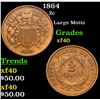 Image 1 : 1864 Two Cent Piece 2c Grades xf