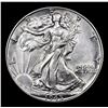 Image 2 : 1945-p Walking Liberty Half Dollar 50c Grades Select Unc