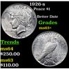 Image 1 : 1926-s Peace Dollar $1 Grades Select+ Unc