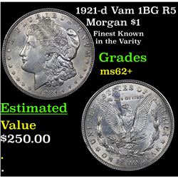 1921-d Vam 1BG R5 Morgan Dollar $1 Grades Select Unc