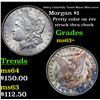 Image 1 : 1900-p Colorfully Toned Minor Mint error Morgan Dollar $1 Grades Select+ Unc