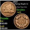 Image 1 : 1857 Flying Eagle Cent 1c Grades vg+