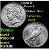 Image 1 : 1926-d Peace Dollar $1 Grades Select Unc