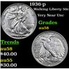 Image 1 : 1936-p Walking Liberty Half Dollar 50c Grades Choice AU/BU Slider