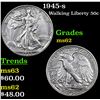 Image 1 : 1945-s Walking Liberty Half Dollar 50c Grades Select Unc